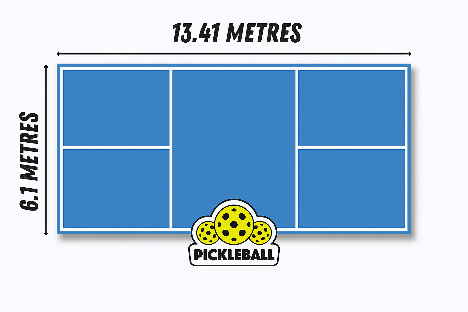 Pickleball Court- 13.41m x 6.1m