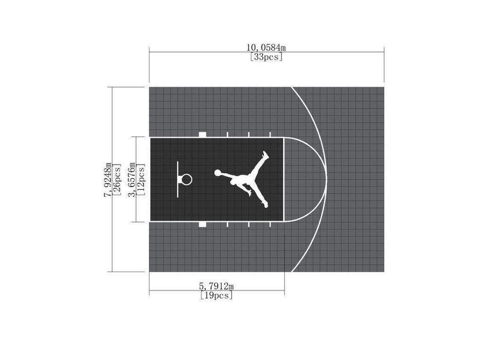EZ Basketball Court - 10m x 8m